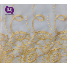 CC1006 new fashion voil embroidery  fabric light weight  for curtain fabric